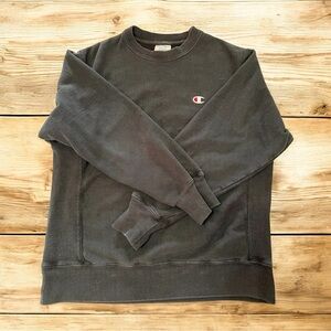 Vintage Champion Men's Reverse Weave Crewneck Sweatshirt Black